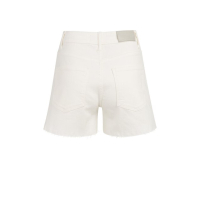 YAYA Loose fit colored worker short white denim