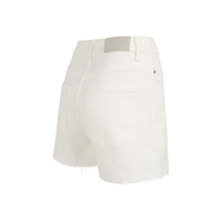 YAYA Loose fit colored worker short white denim
