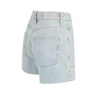 YAYA Loose fit colored worker short light denim