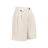 YAYA Woven longer length bermuda short cloud creme white