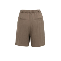 YAYA Woven longer length bermuda shorts washed brown
