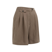YAYA Woven longer length bermuda shorts washed brown