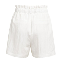 YAYA Bermuda met paperbag taille en cargozakken off white denim