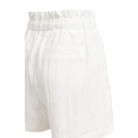 YAYA Bermuda met paperbag taille en cargozakken off white denim
