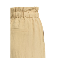 YAYA Bermuda met paperbag taille en cargozakken safari brown