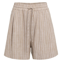 YAYA Gestreepte short met elastische taille safari brown dessin