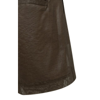 YAYA Gecoate geweven high-waist short delicioso brown