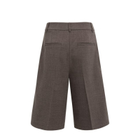 YAYA Geweven bermuda met hoge taille, lang model delicioso brown