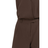 YAYA Woven sleeveless playsuit chocolate brown