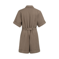 YAYA Woven loose fit playsuit washed brown
