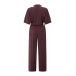 YAYA Jumpsuit with short sleeves, fudge purple
