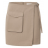 YAYA Woven wrap mini skirt with cargo pockets, winter twig beige