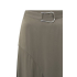 YAYA Satin aline midi skirt, clay pebble grey