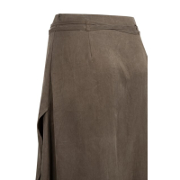 YAYA Woven midi skirt with wrap effect washed brown