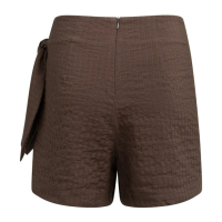 YAYA Gestreepte rok met wikkellook aubergine purple dessin