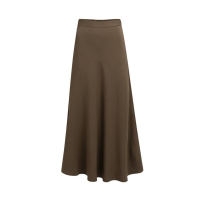 YAYA Maxirok in a-lijn van geweven stof slate black brown