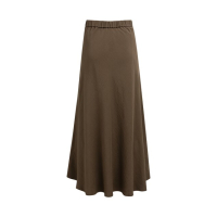 YAYA Maxirok in a-lijn van geweven stof slate black brown