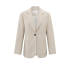 YAYA Woven oversized blazer with belt, safari melange