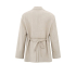 YAYA Woven oversized blazer with belt, safari melange