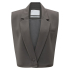 YAYA Sleeveless short blazer, dark night grey