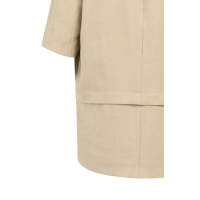 YAYA Woven shortsleeve blazer with crockery brown