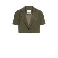 YAYA Woven shortsleeve blazer with armygreen