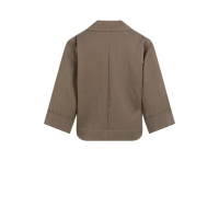 YAYA Woven loose fit blazer jacket washed brown
