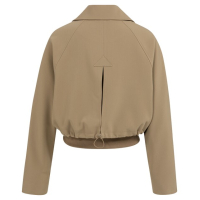 YAYA Short jacket with ribbed hem khaki green