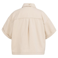 YAYA Short sleeve denim jacket desert beige denim