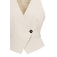 YAYA Woven gilet with asymetrical 