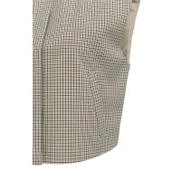 YAYA Geruit geweven gilet met schoudervulling beige dessin