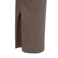 YAYA Crinckle dress with cord washed brown