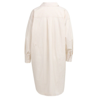 YAYA Jurk met knoopdetails semolina brown dessin