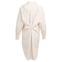 YAYA Jurk met knoopdetails semolina brown dessin