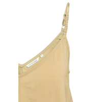 YAYA Lange jurk met bandjes en losse pasvorm safari brown
