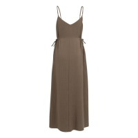 YAYA Strappy dress with drawstrings brown