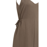 YAYA Strappy dress with drawstrings brown