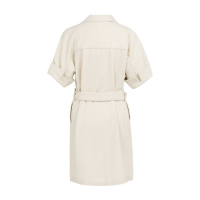 YAYA Denim look dress cloud creme white