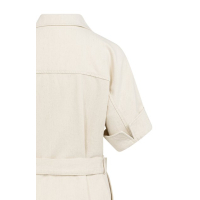 YAYA Denim look dress cloud creme white