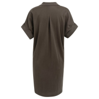 YAYA Jerseyjurk met geplooide pofmouwen aubergine purple