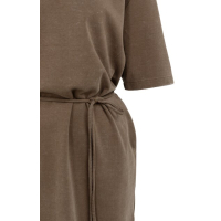 YAYA Jersey v-neck dress washed brown
