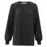 YAYA Woven top with open sleeve, anthracite