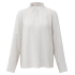 YAYA High neck top with drawstring, early frost white
