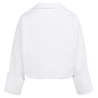 YAYA Balloon blouse with v-neck pure white 