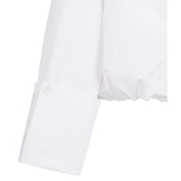 YAYA Balloon blouse with v-neck pure white 