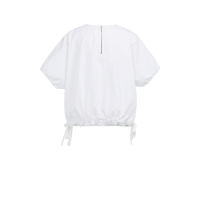 YAYA Boxy top with adjustable waist pure white