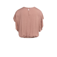 YAYA Flowy knotted top with elastic burlwood pink