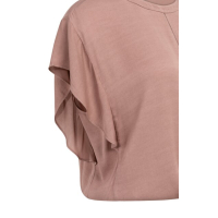 YAYA Flowy knotted top with elastic burlwood pink
