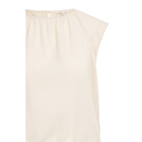YAYA Sleeveless top with tube collar cloud creme