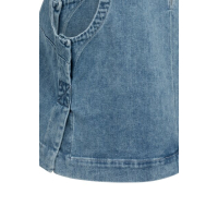 YAYA Sleeveless loose fit denim top mid blue denim